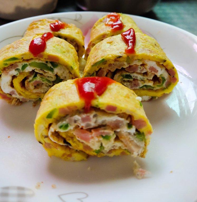 高颜值早餐鸡蛋卷❗️❗️双色鸡蛋卷