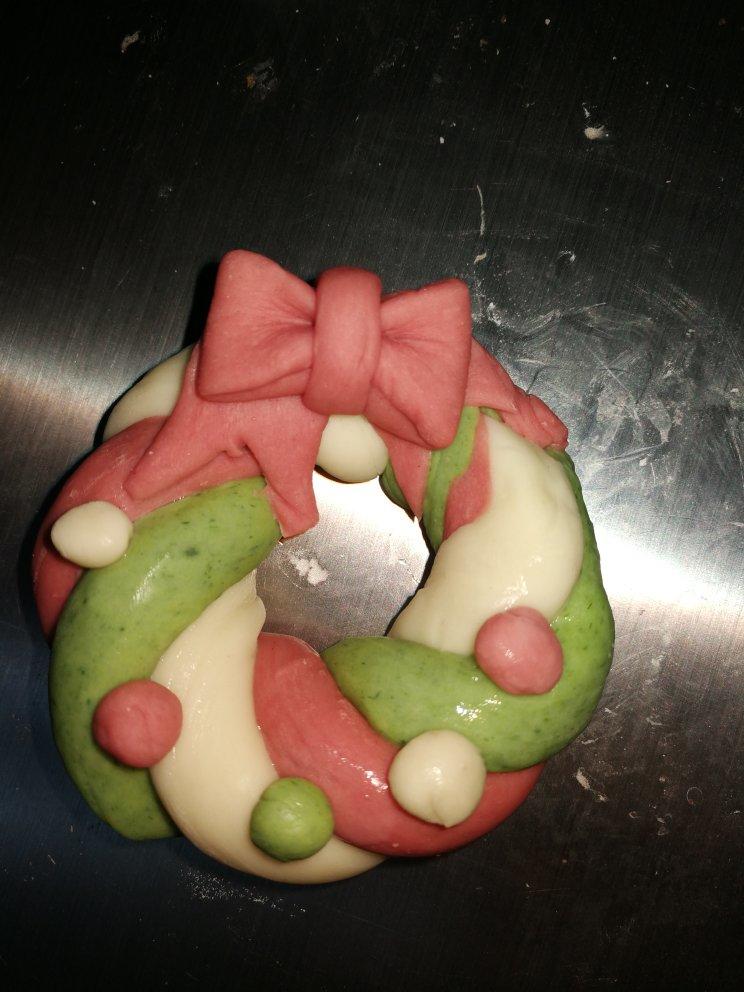 【原创】圣诞节花环馒头