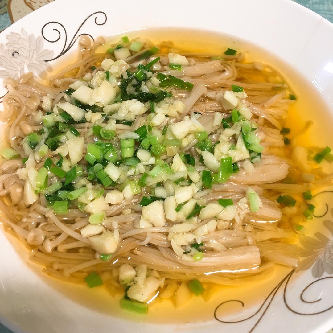 葱油蒸金针菇