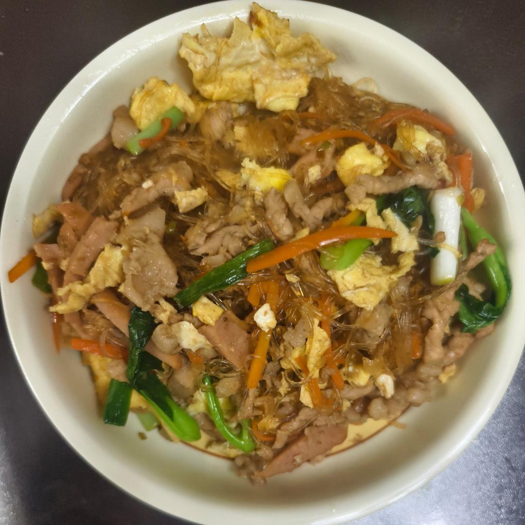 三丝鸡蛋炒粉😋超级懒人食谱，好吃不腻