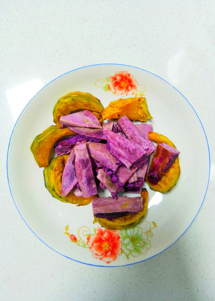 烤紫薯南瓜(双飞)的做法