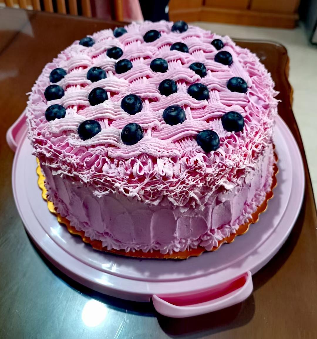 红心火龙果调色奶油蛋糕