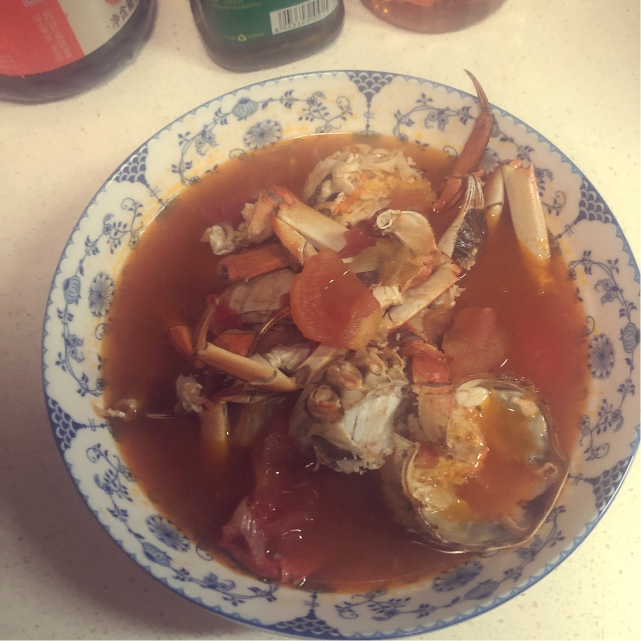 螃蟹西红柿汤（你想象不到的鲜美酸甜）