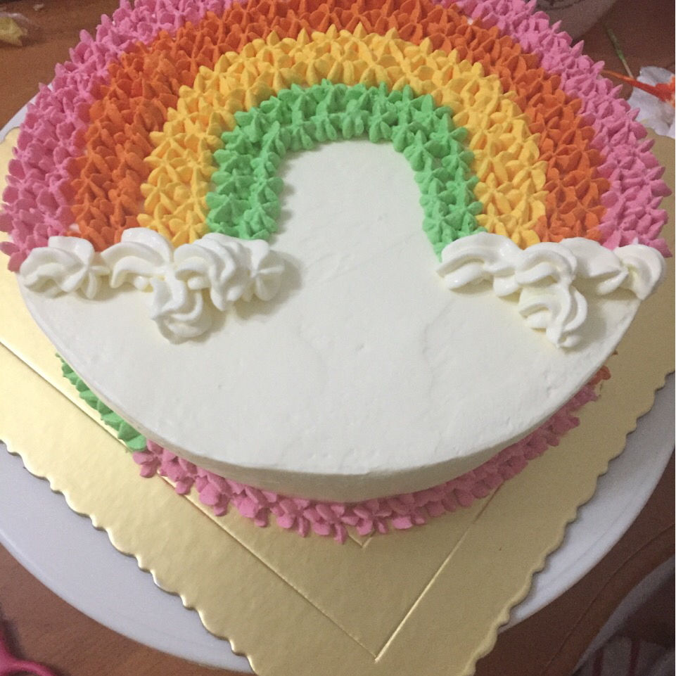 详细的裱花教程--彩虹蛋糕