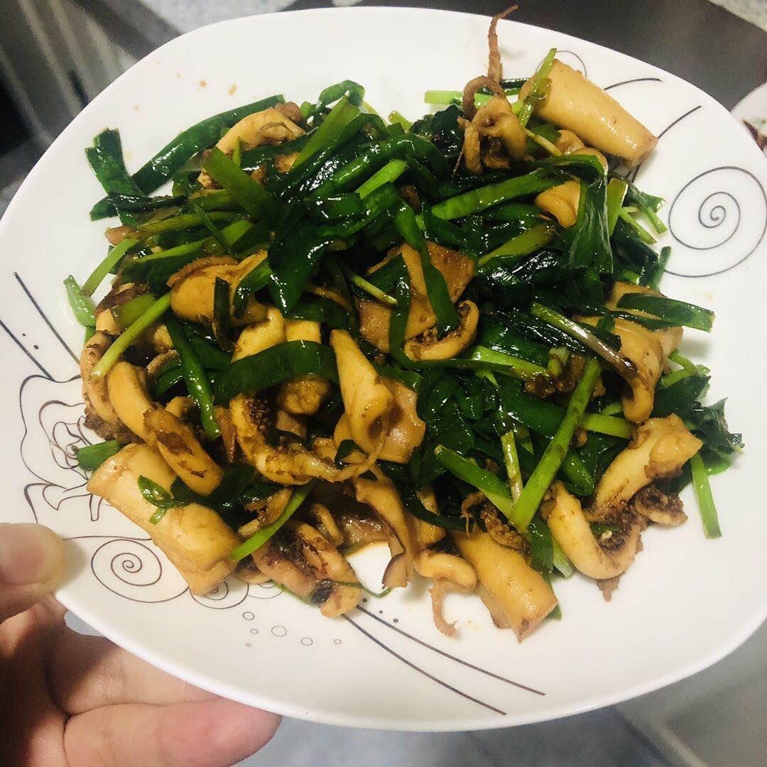 一点都不腥的韭菜炒鱿鱼
