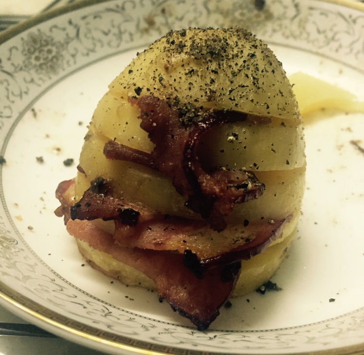 风琴土豆烤培根