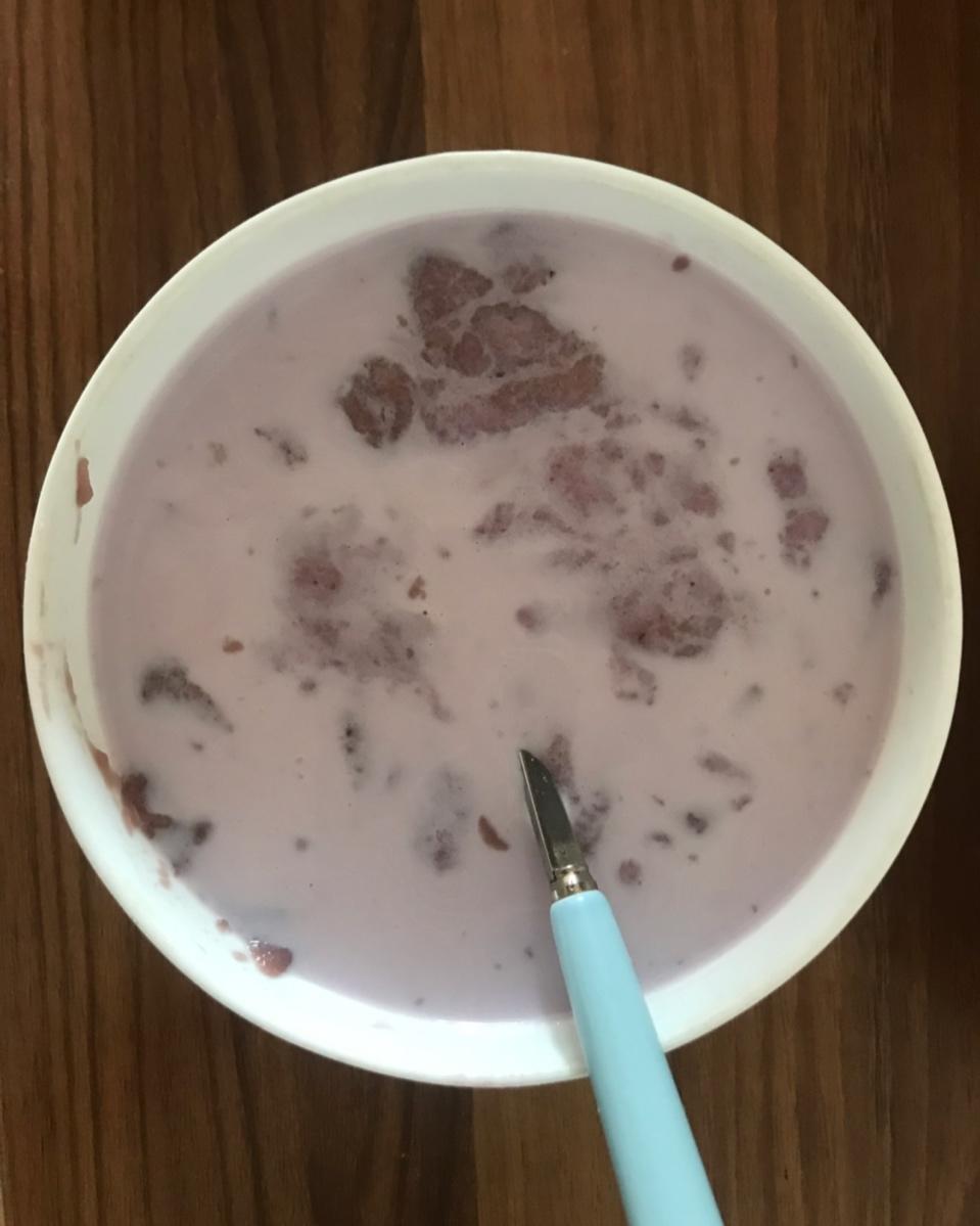 紫薯山药牛奶泥