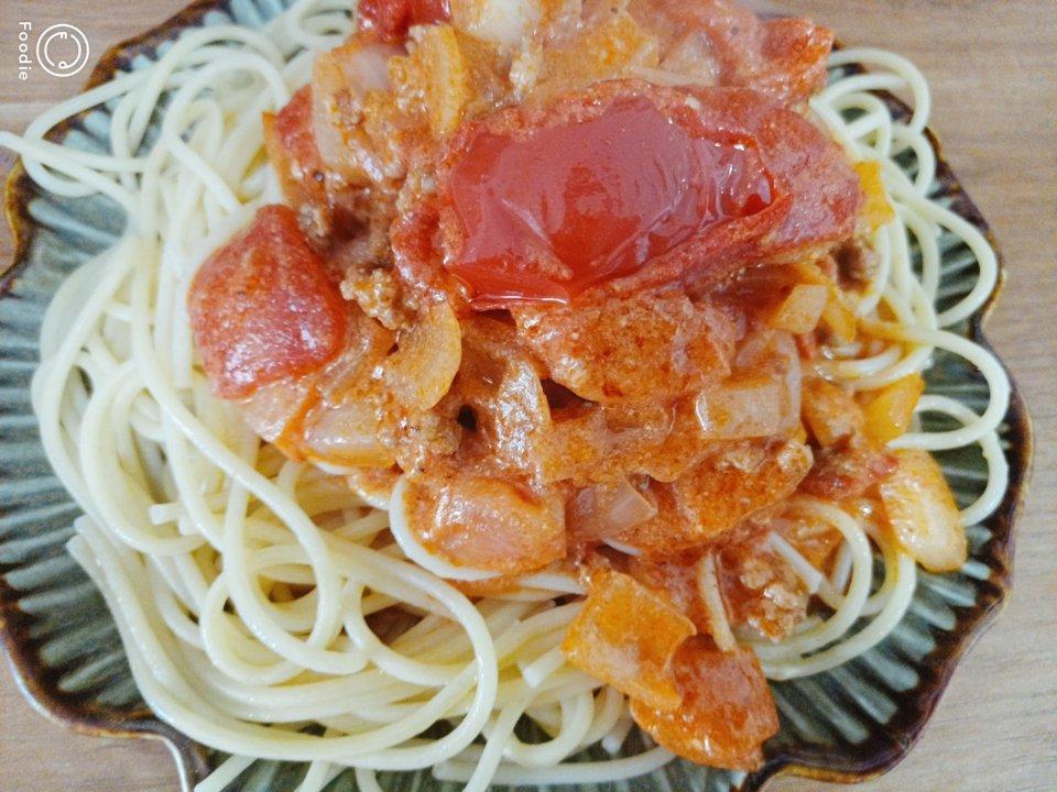 （完胜必胜客的）番茄肉酱意大利面～