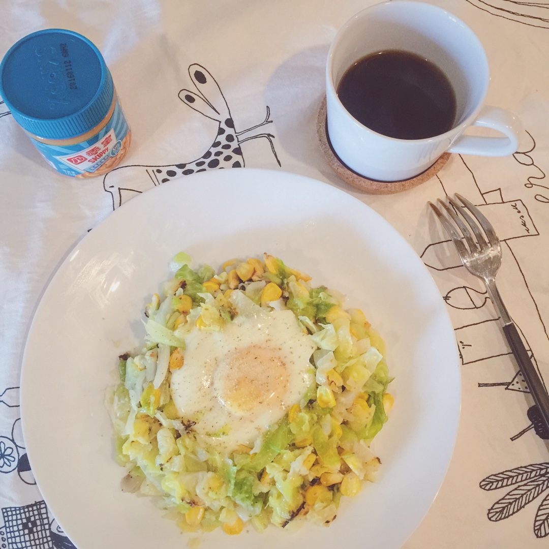 快手早餐料理-卷心菜烘蛋