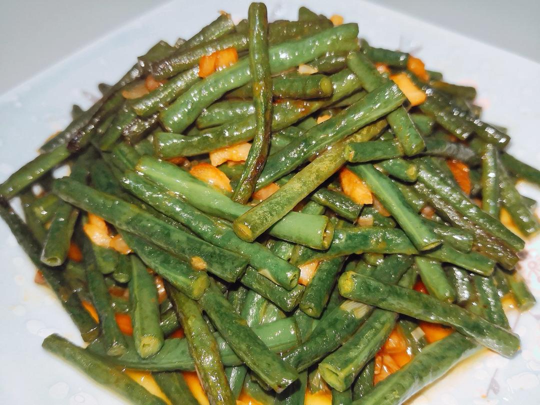 蒜蓉豇豆～～素菜也可以很美味！