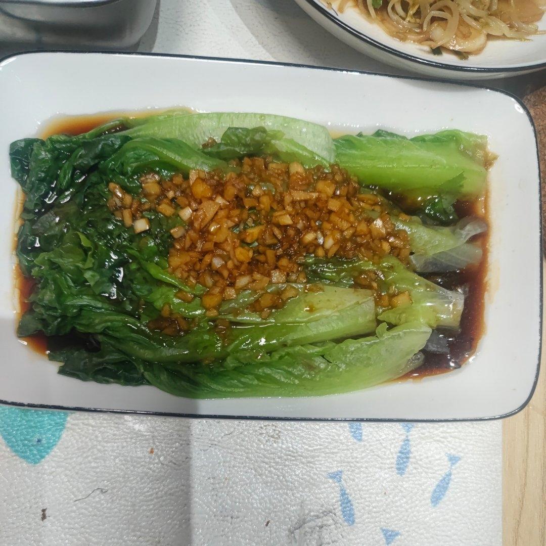 一点不输饭店的白灼罗马生菜