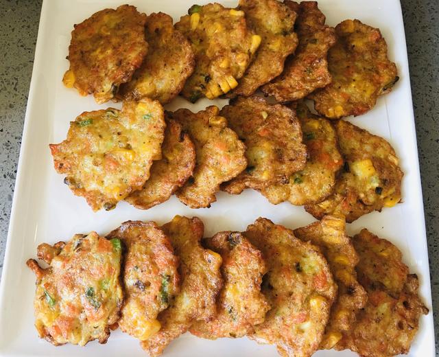 什锦虾饼beignet de crevette aux légumes的做法