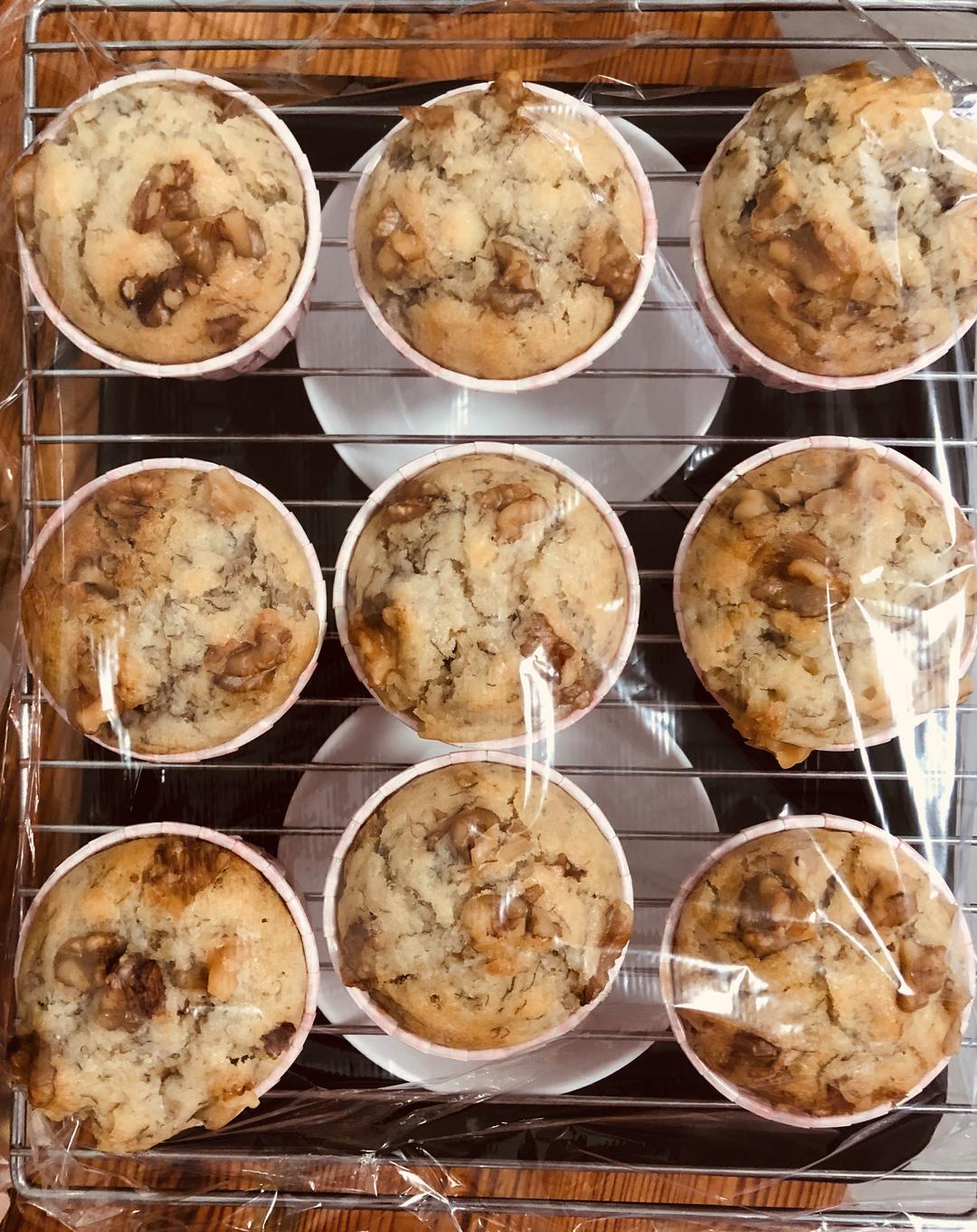 香蕉核桃马芬Banana_Walnut Muffin Cake