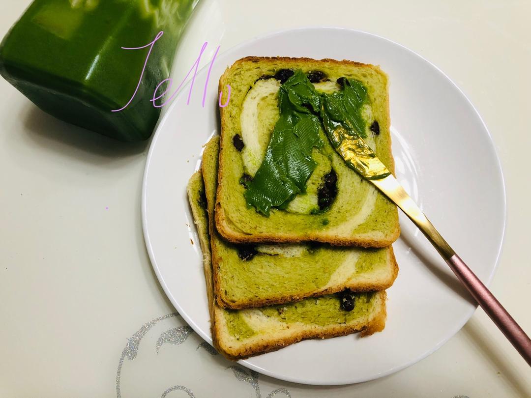抹茶蜜豆吐司