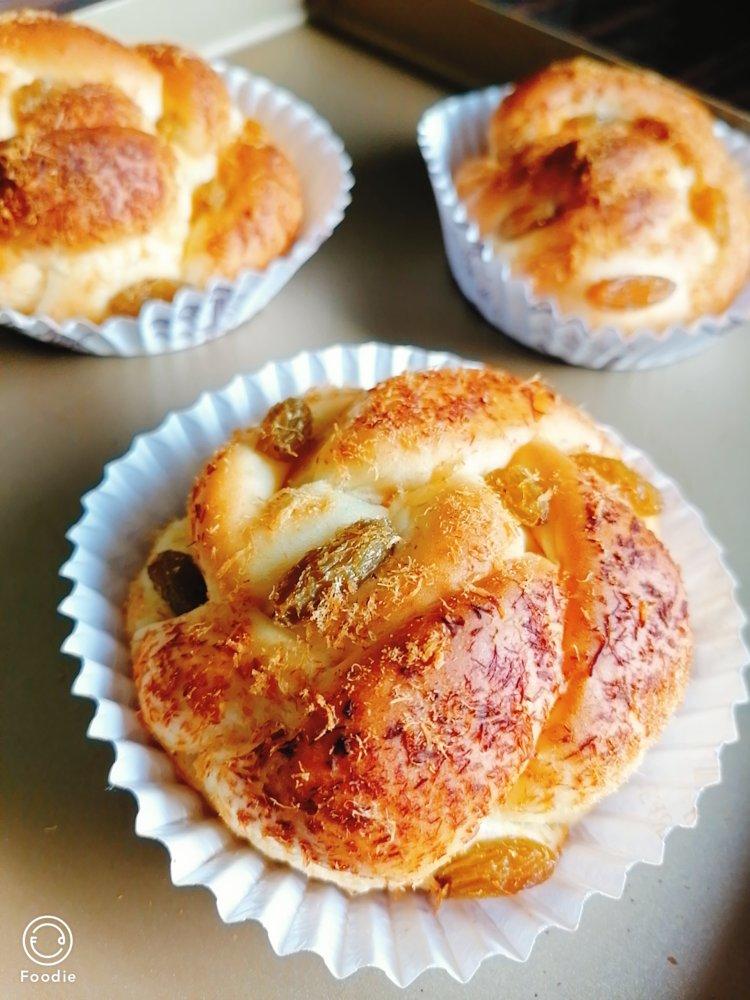 毛毛虫肉松面包（植物油版）