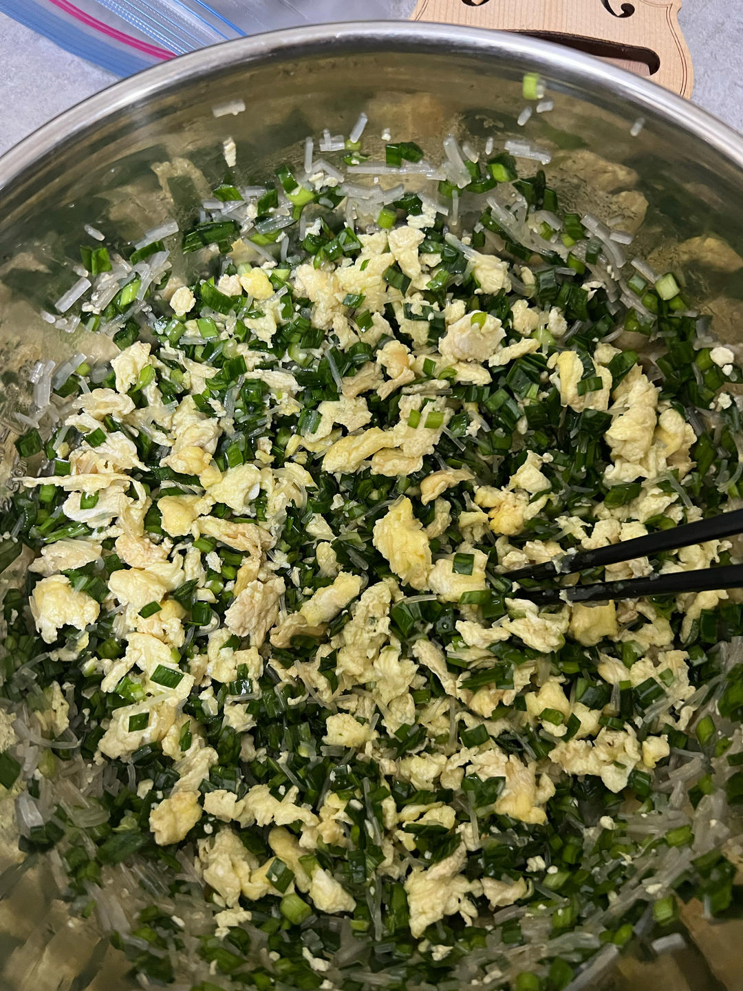 韭菜鸡蛋粉条水饺