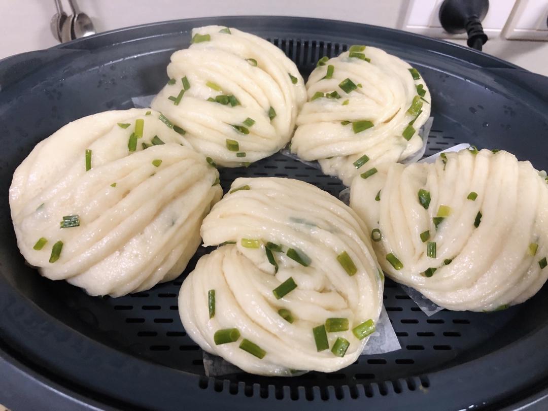 葱油花卷，一根筷子卷出漂亮的造型