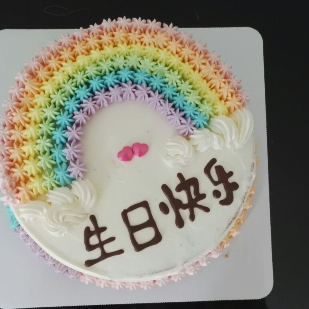 详细的裱花教程--彩虹蛋糕