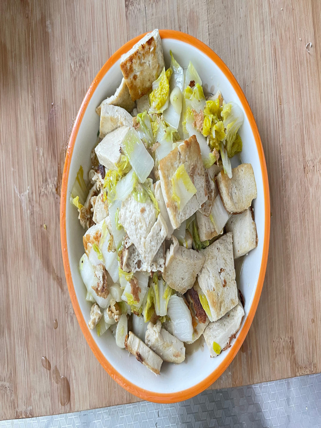 娃娃菜炒卤豆腐