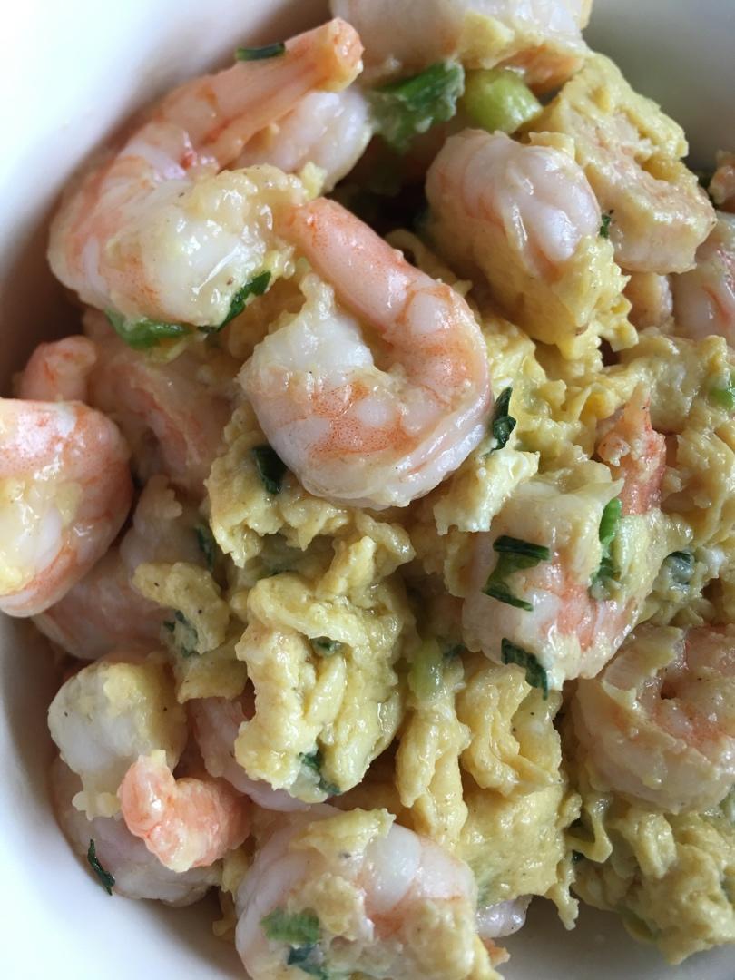 虾仁无需蛋清淀粉上浆也爽口及蛋超嫩的滑蛋虾仁