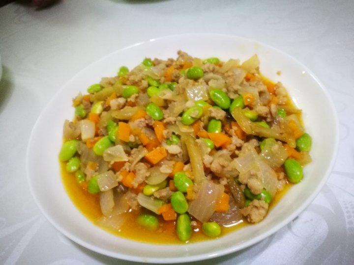 肉沫炒毛豆