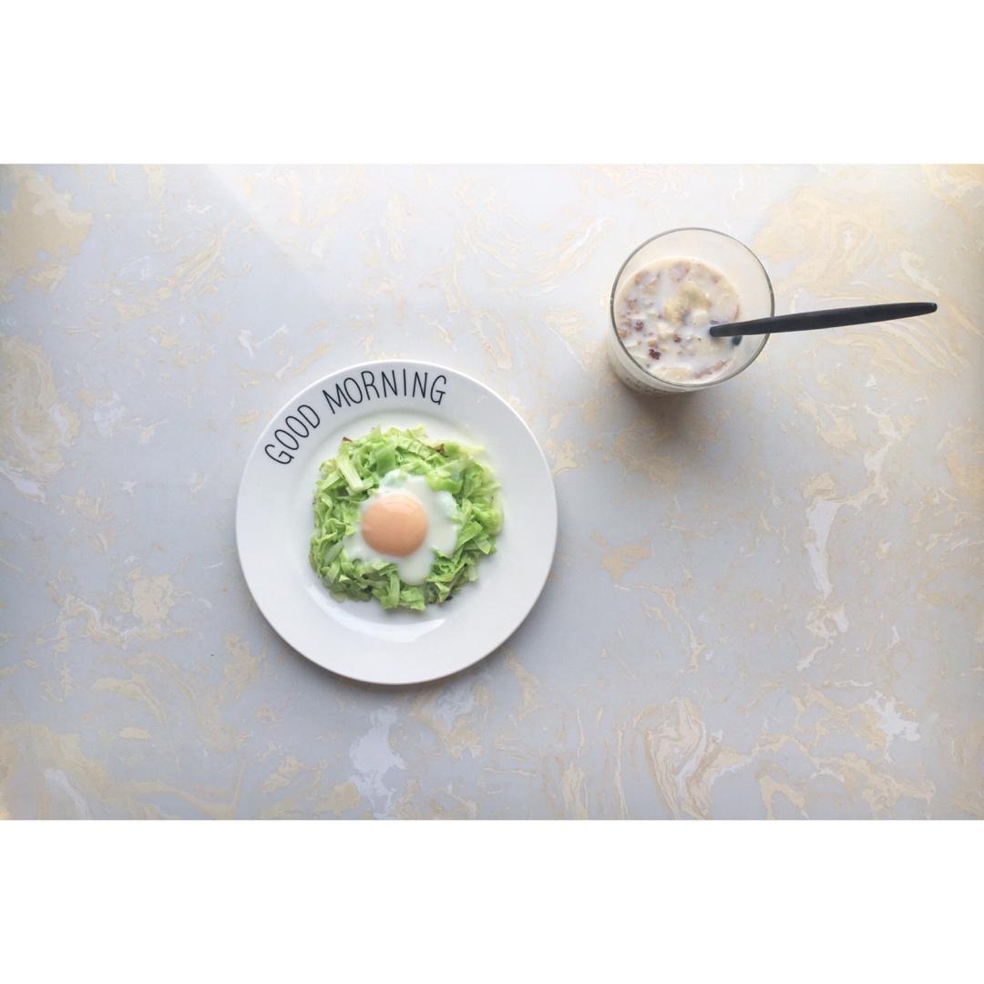 快手早餐料理-卷心菜烘蛋