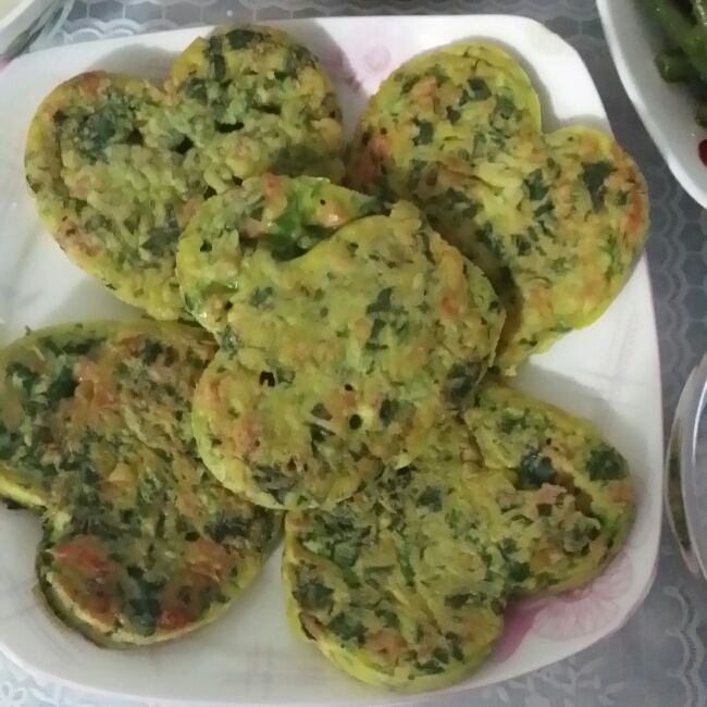 菠菜胡萝卜蛋饼
