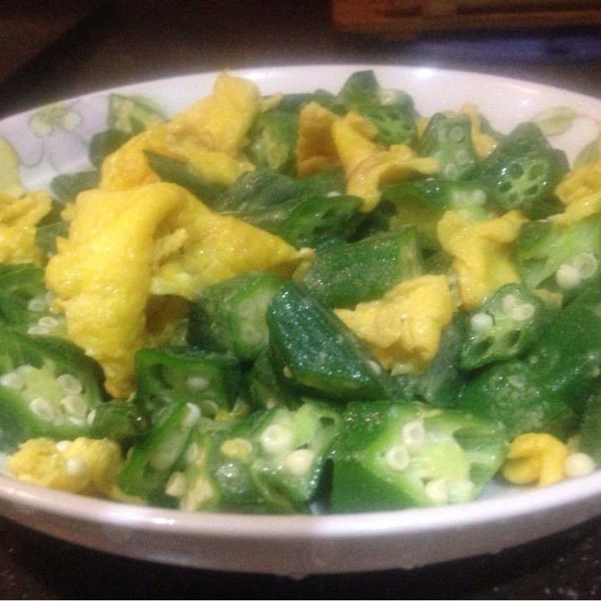 秋葵炒鸡蛋