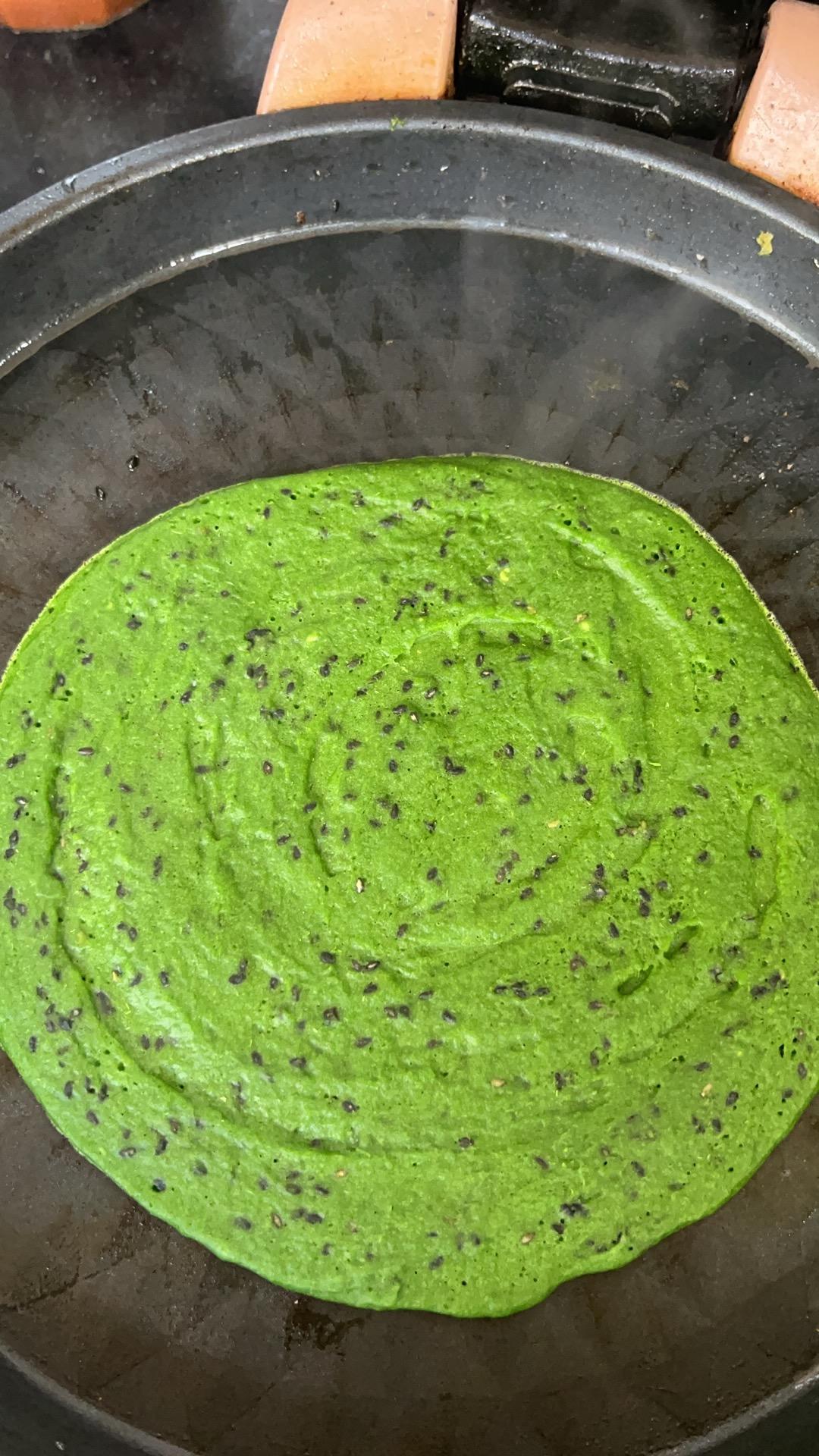 菠菜煎饼 蔬菜饼 卷饼