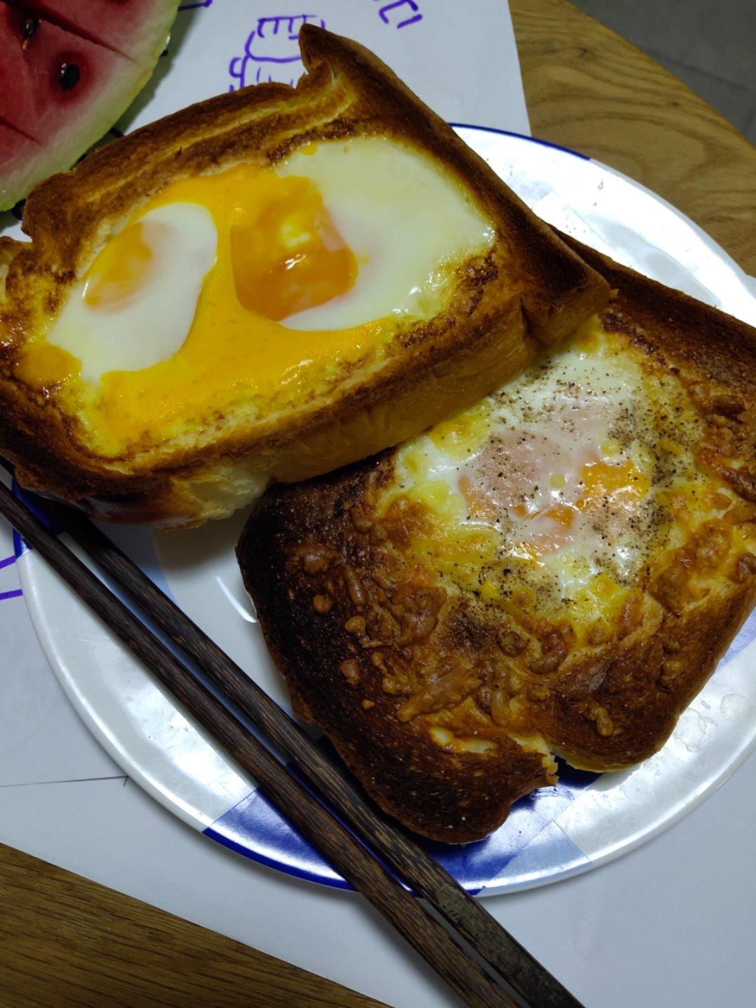 快手早餐🥣脆脆的鸡蛋烤吐司