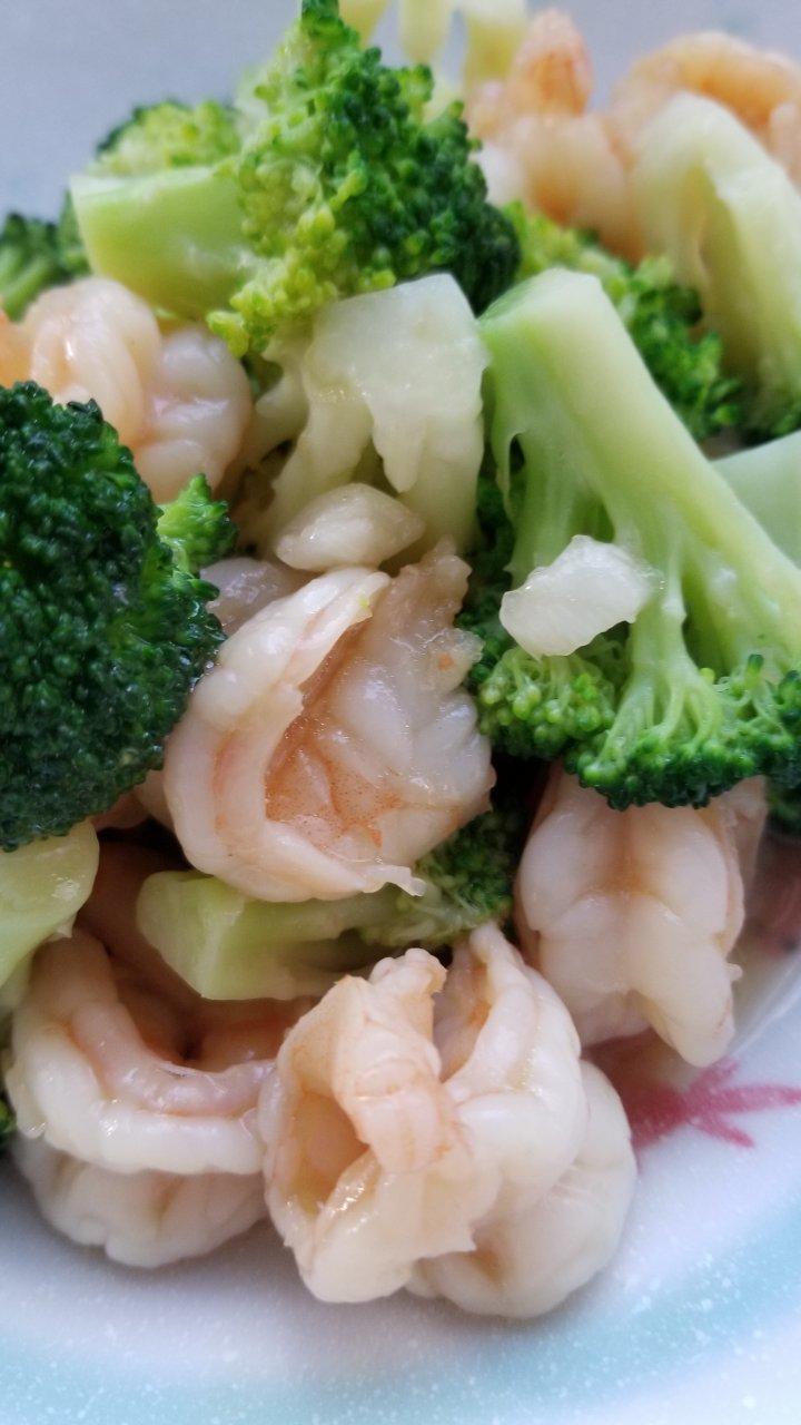 挑战100道家常菜｜半荤｜西兰花炒虾仁