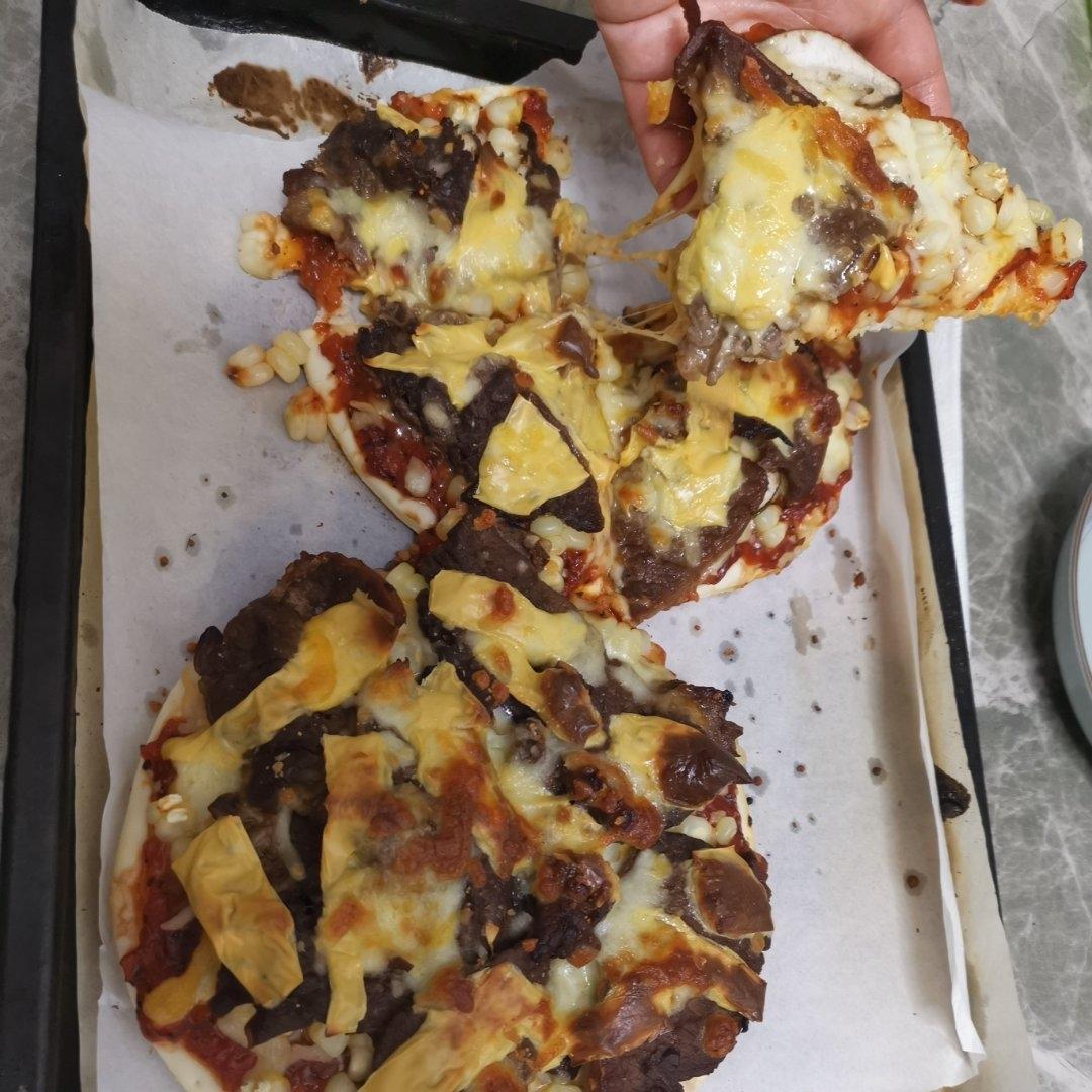 （详解）零基础搞定黑椒牛肉拉丝薄底披萨