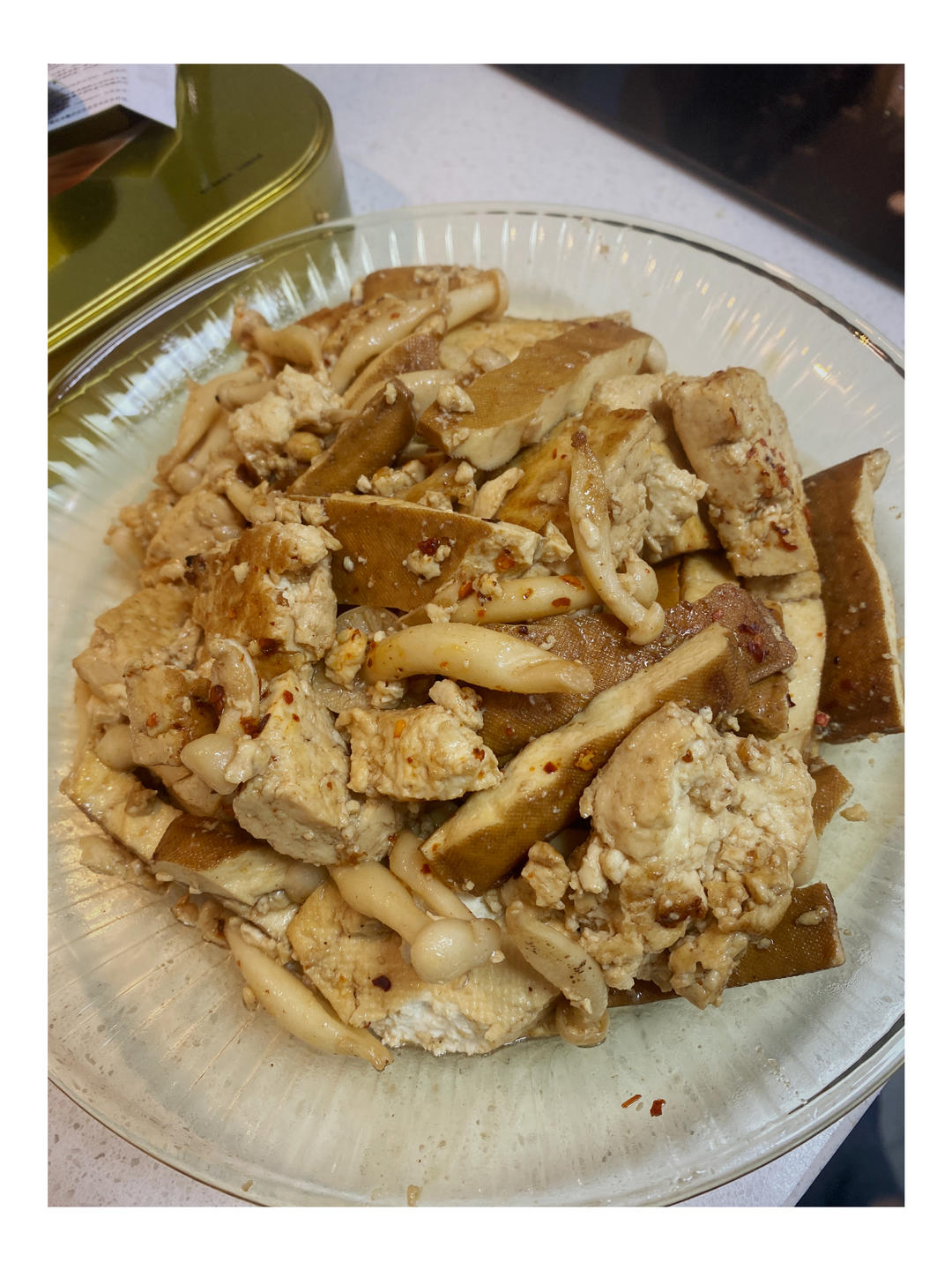 干烧豆腐白玉菇