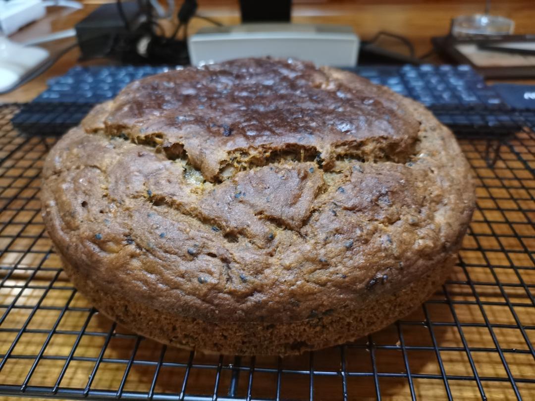 减脂吃！无油无糖！100%全麦蛋糕，口感好！简单快速消耗全麦粉！