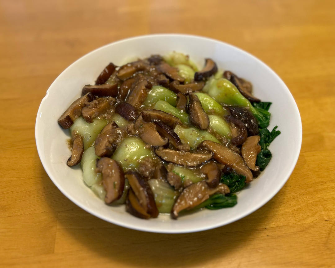 香菇油菜的家常做法