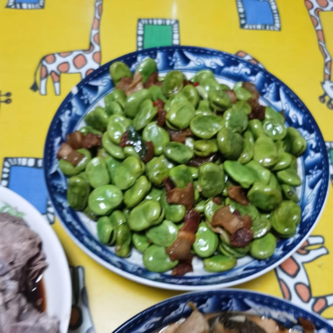 蚕豆爆肉