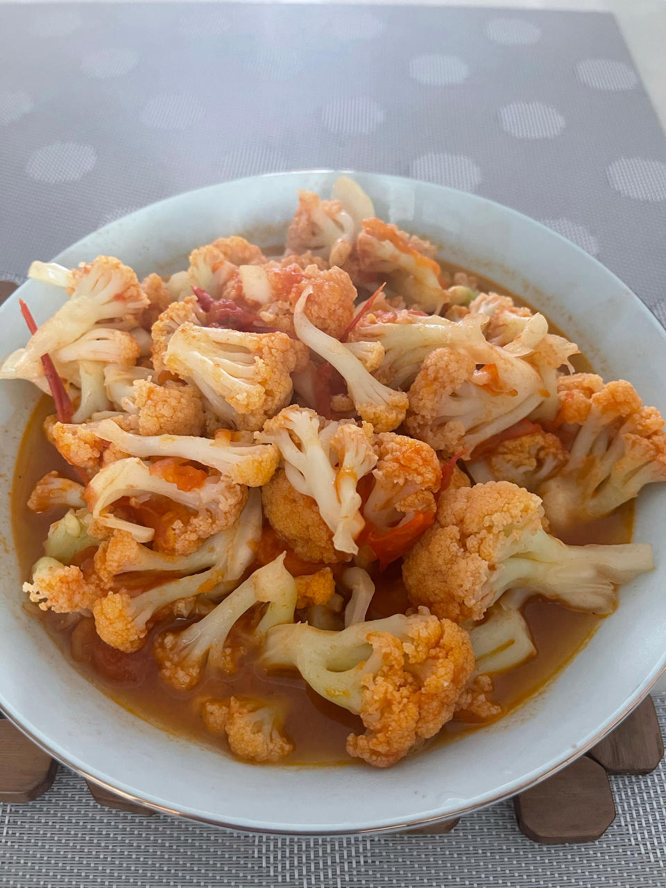 西红柿炒菜花（夏季开胃菜）