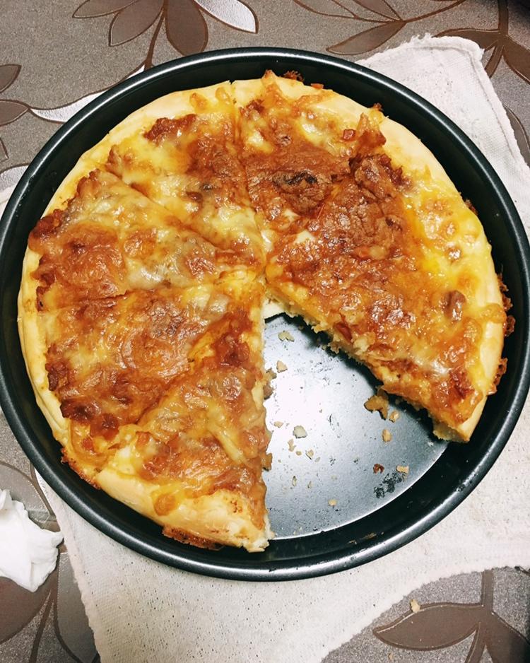 黑椒鸡肉蔬菜披萨