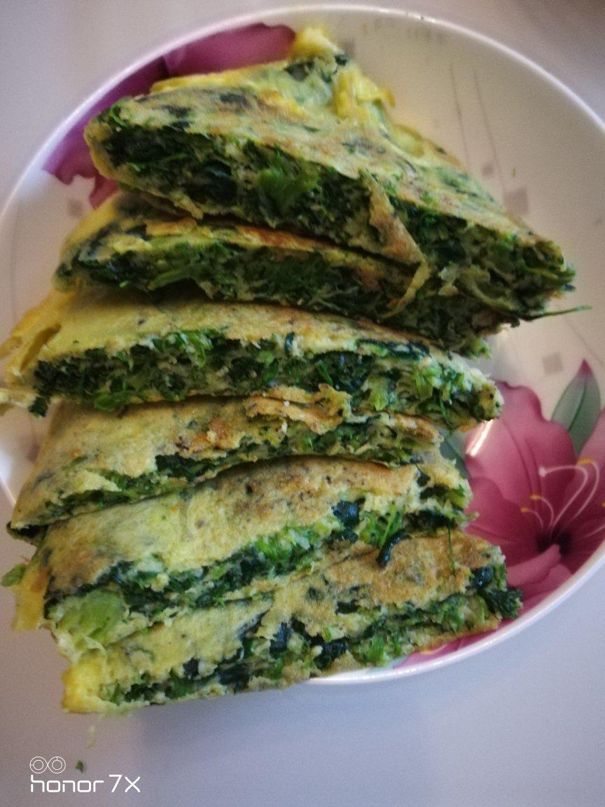 菠菜鸡蛋饼
