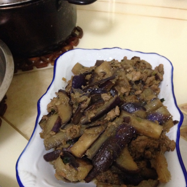 红烧肉末茄子