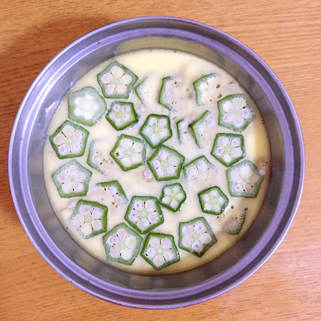 颜值控-做一朵开在碗里的花秋葵蒸水蛋