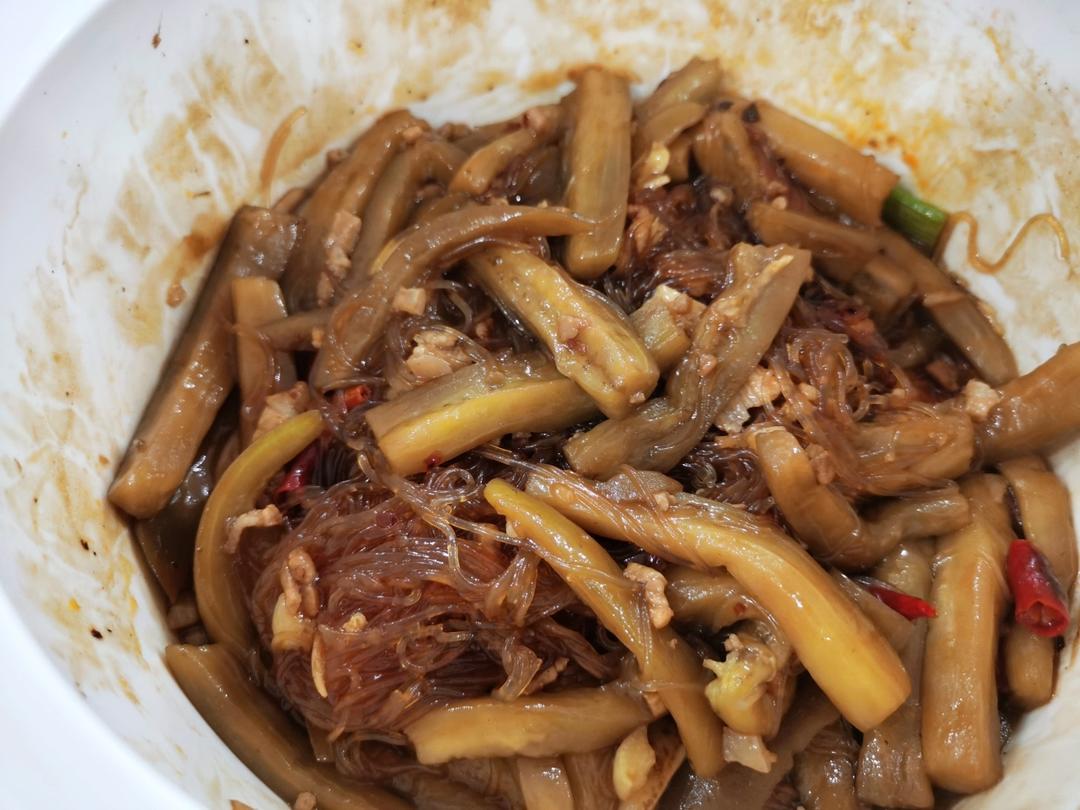茄子肉末粉丝煲