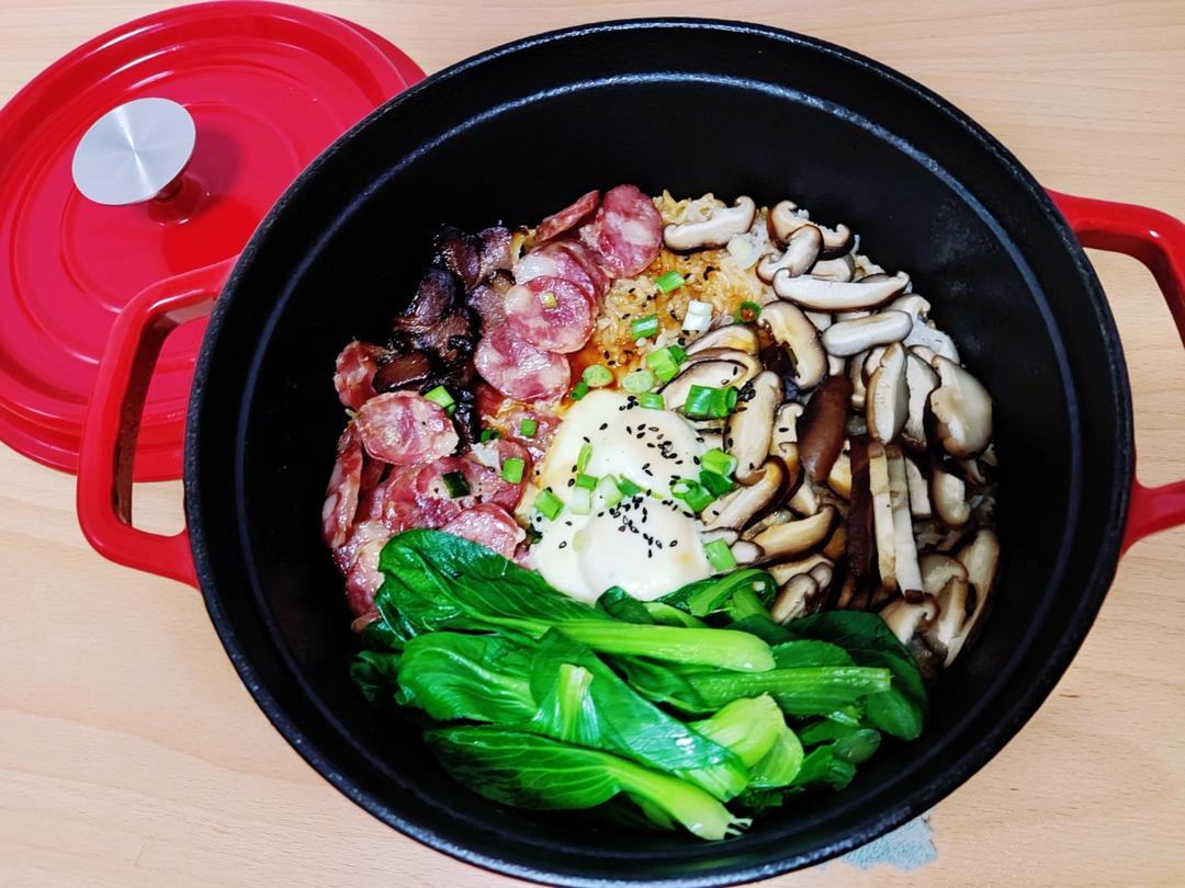香喷喷的🍲腊肠煲仔饭（砂锅版）超简单神速