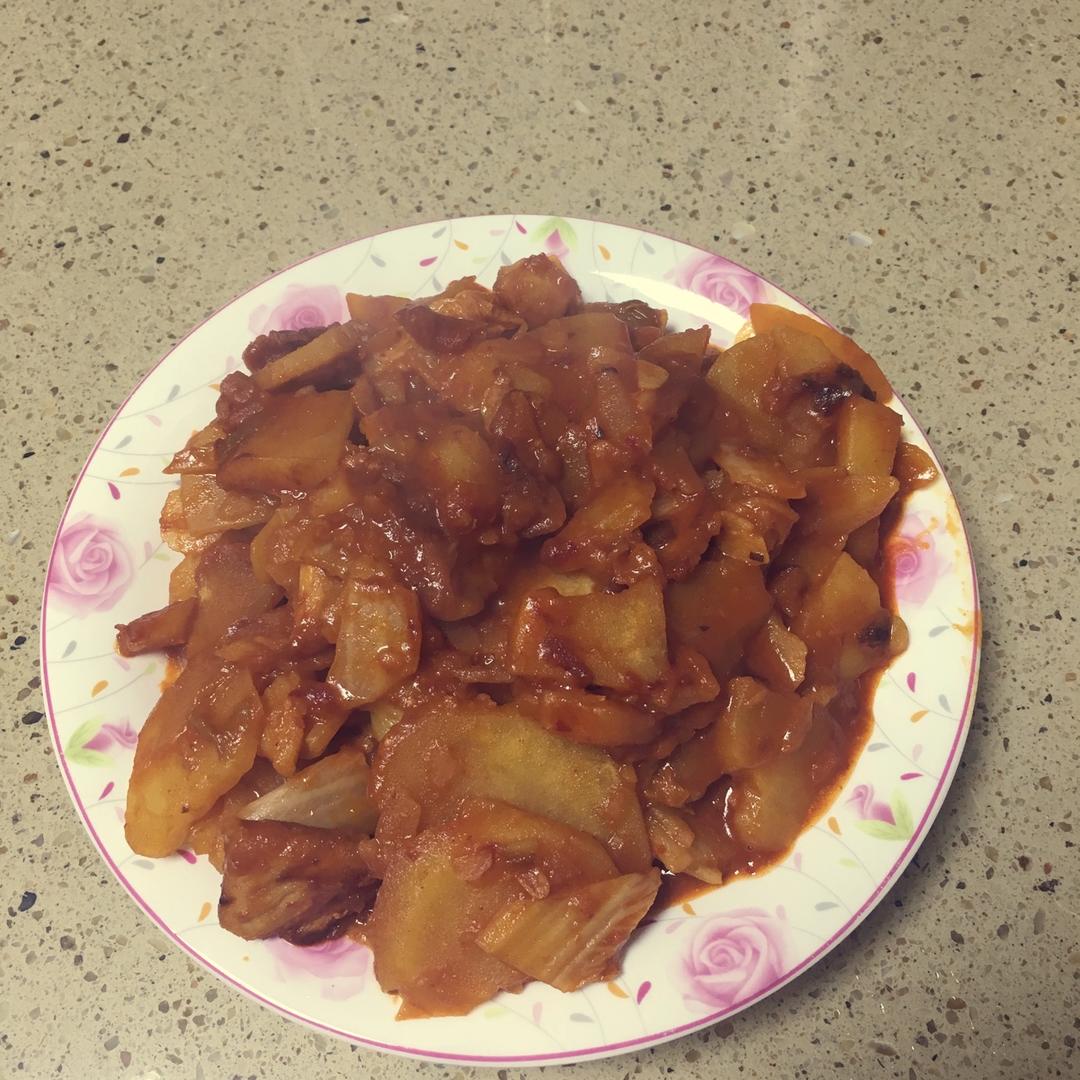 辣白菜炒五花肉