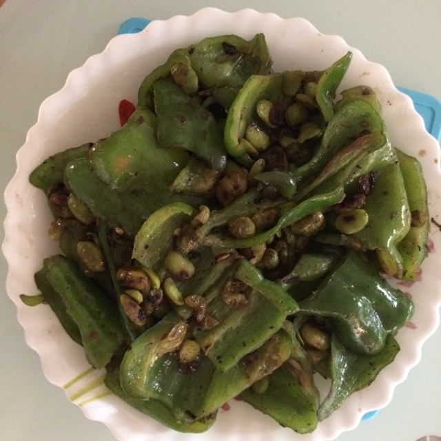 炒毛豆丝瓜
