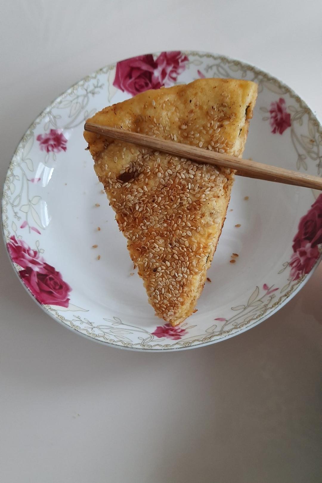 烫面加发面松软玉米饼