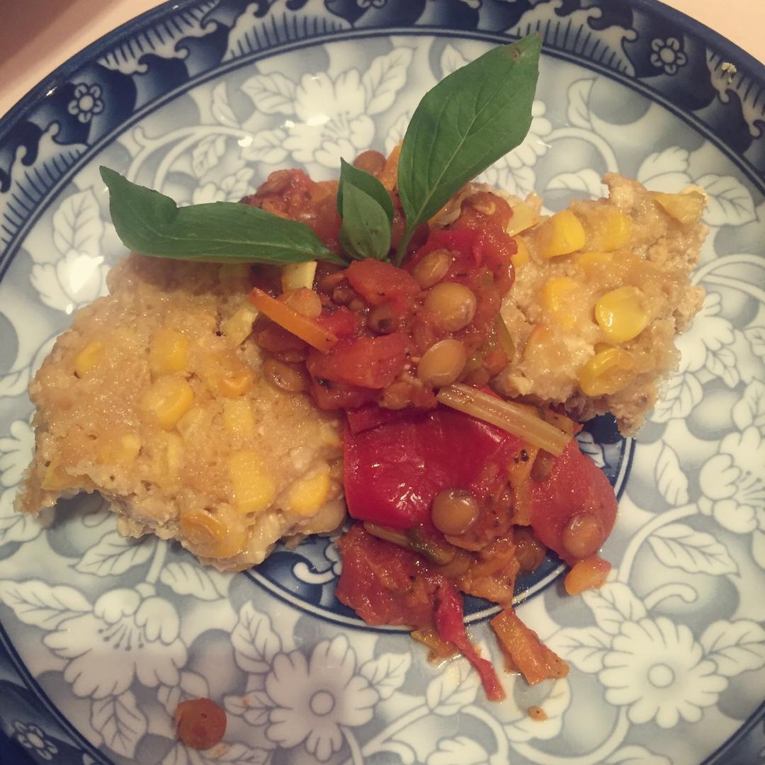 甜玉米豆腐饼（素）丨健康·三餐