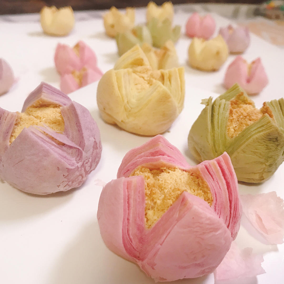 花开富贵之四种口味的椰蓉开口酥