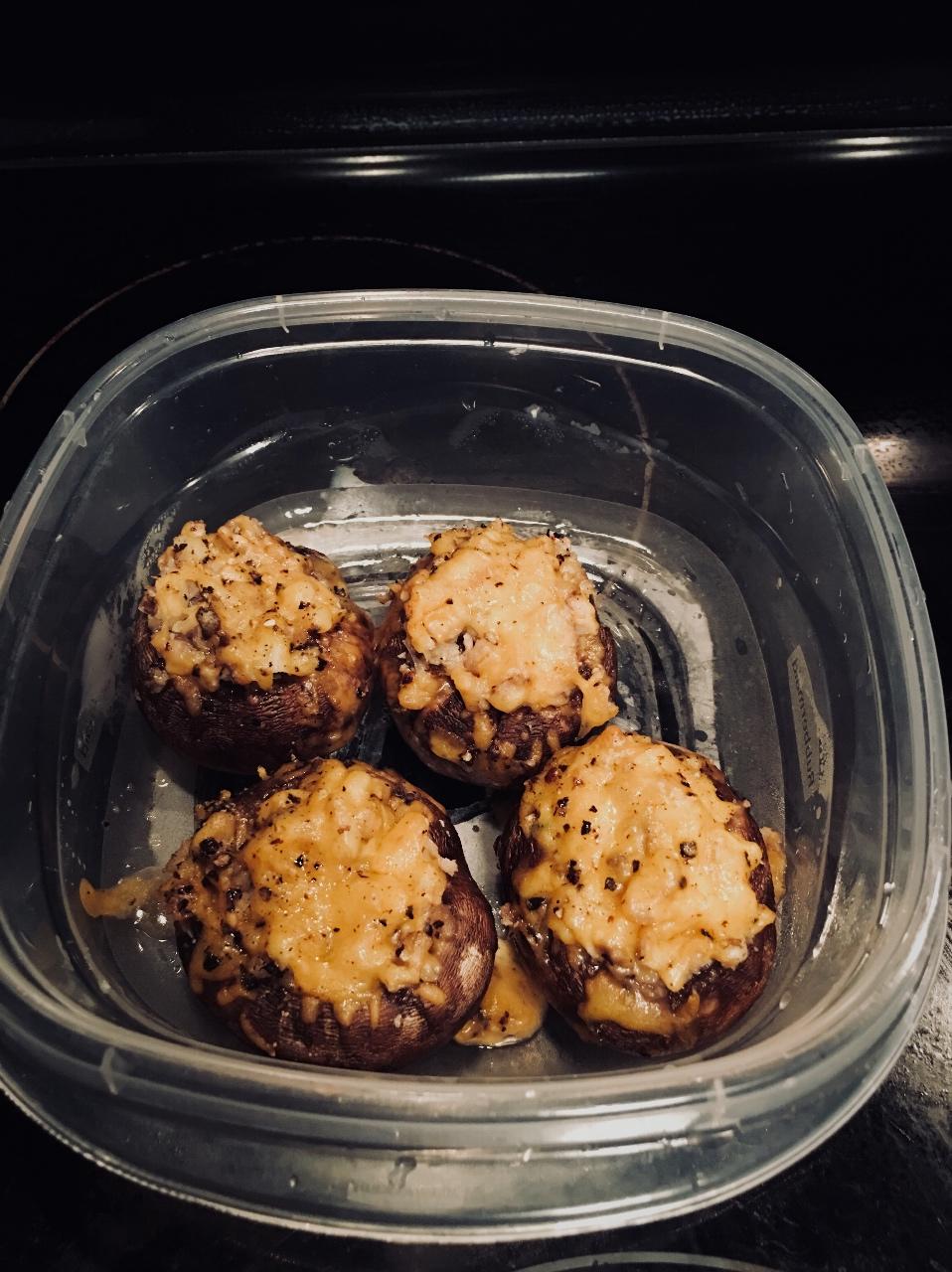 蒜泥黄油黑胡椒焗蘑菇