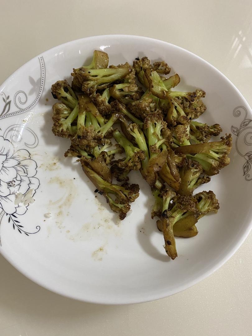 家常素炒菜花，清脆！